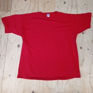 Vintage Russell Athletic Blank T-Shirt Red